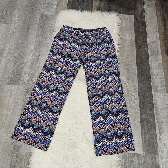 BEBOP boho chevron  palazzo wide leg pants - Picture 2 of 6